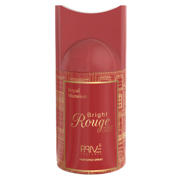 PRIVE Perfume Bright Rouge 555 Deodorant 250ml 6x PACK