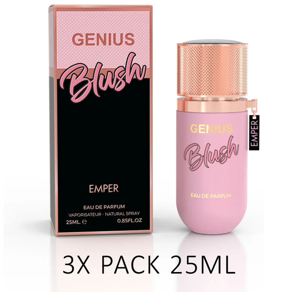 GENIUS Blush Eau De Parfum 25ml – 3-Pack by Emper