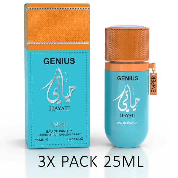 GENIUS HAYATI Eau De Parfum 25ml – 3-Pack by Emper