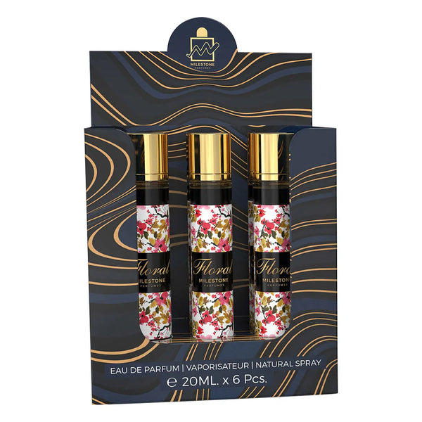 MILESTONE FLORAL Unisex Eau De Parfum 5x 20ml Plus 1 Free Tester