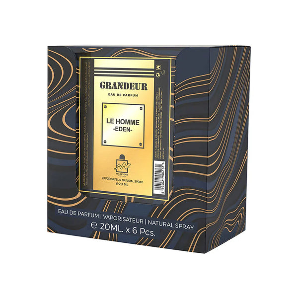 MILESTONE Grandeur Le Homme Eden Eau De Parfum 5x 20ml Plus 1 Free Tester