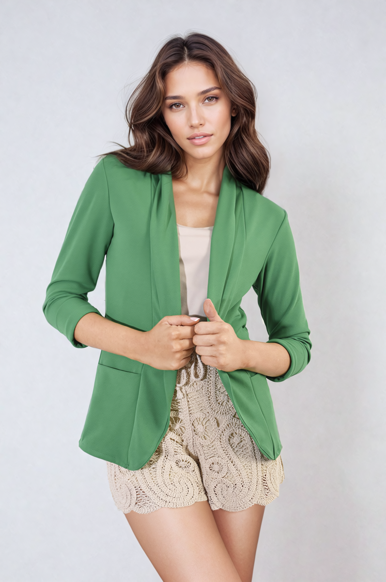 Open Front Cardigan with Front Pockets