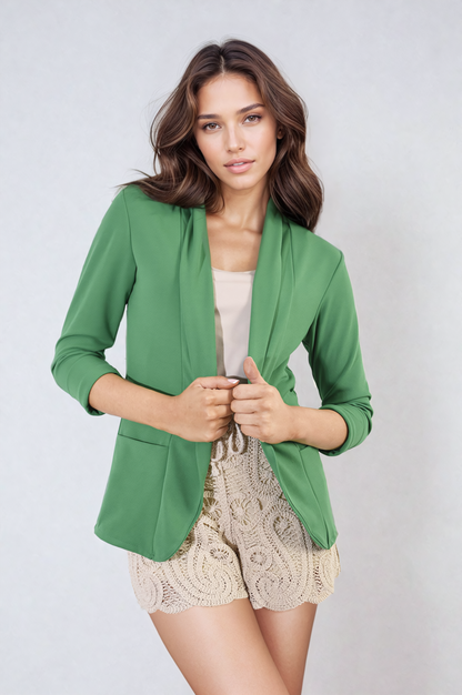 Open Front Cardigan with Front Pockets