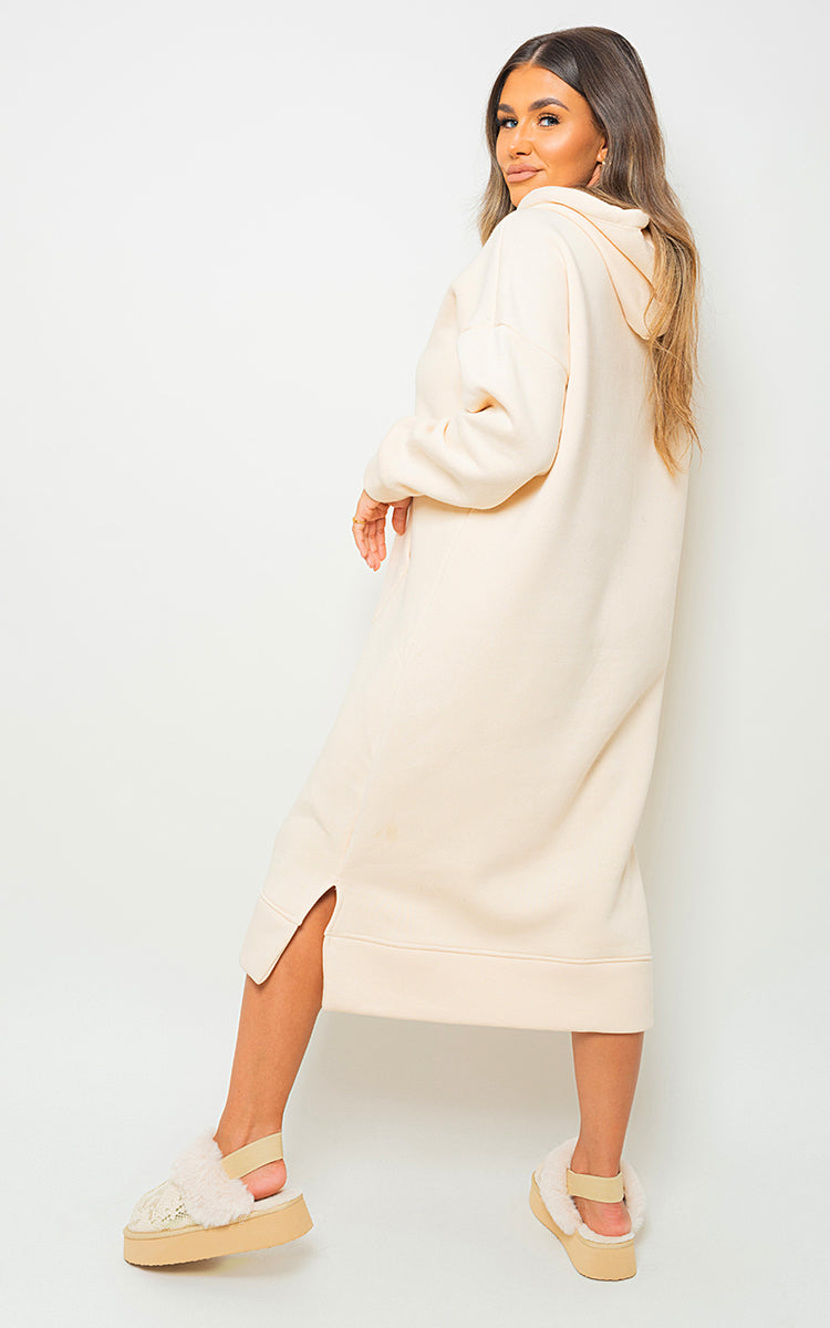 Kangaroo Pocket Long Loose Hoodie