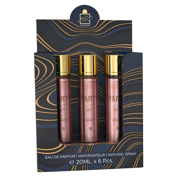 MILESTONE Party Girl Night (Pour Femme) Eau De Parfum 5x 20ml Plus 1 Free Tester