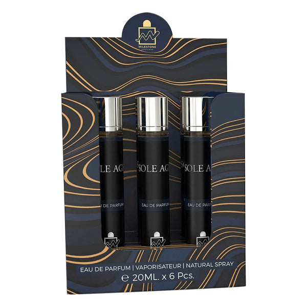 MILESTONE SOLE AGE Pour Homme Eau De Parfum 5x 20ml Plus 1 Free Tester