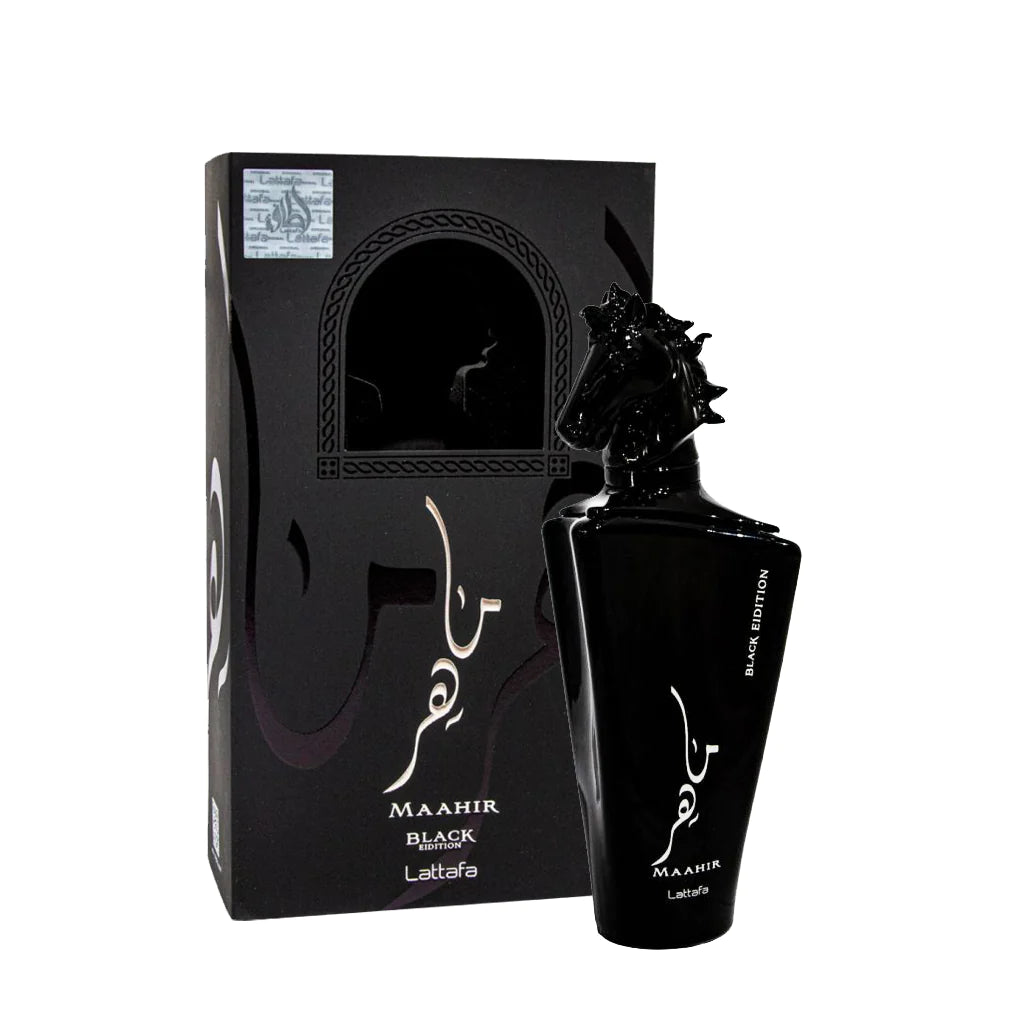 Lattafa Maahir Black Edition Eau De Parfum 100ml - AL MUJAMMIL FRAGRANCE 